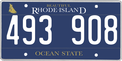 RI license plate 493908