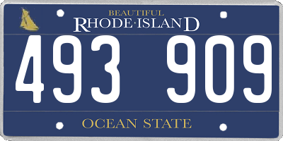 RI license plate 493909