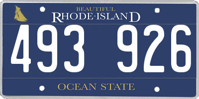 RI license plate 493926