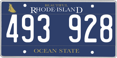 RI license plate 493928