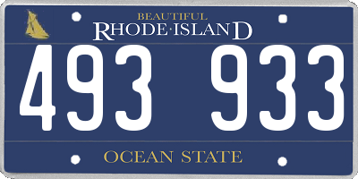 RI license plate 493933