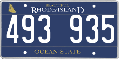 RI license plate 493935