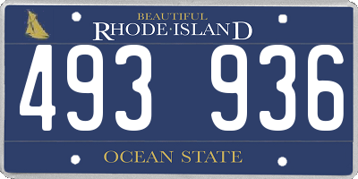 RI license plate 493936
