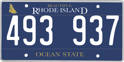 RI license plate 493937