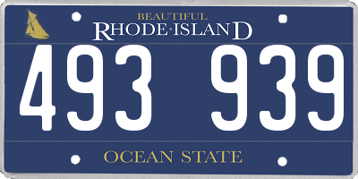 RI license plate 493939