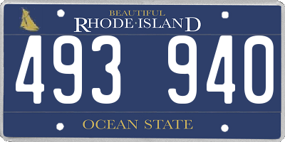 RI license plate 493940
