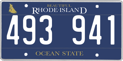 RI license plate 493941