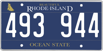 RI license plate 493944