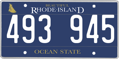 RI license plate 493945