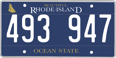 RI license plate 493947