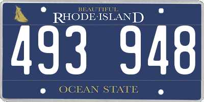 RI license plate 493948