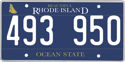 RI license plate 493950