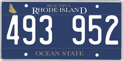 RI license plate 493952