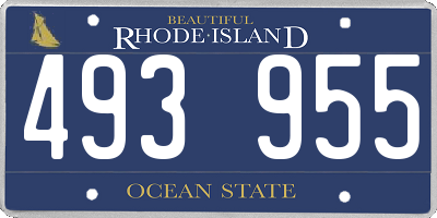 RI license plate 493955