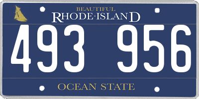 RI license plate 493956