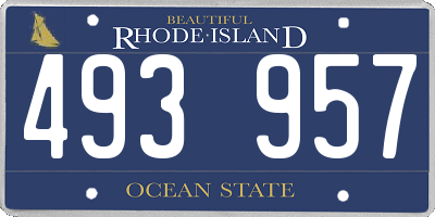 RI license plate 493957