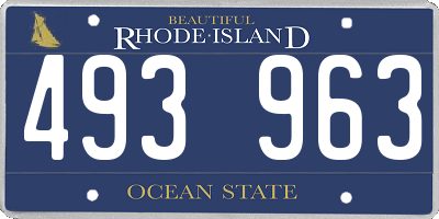 RI license plate 493963