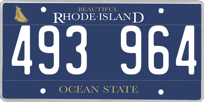 RI license plate 493964