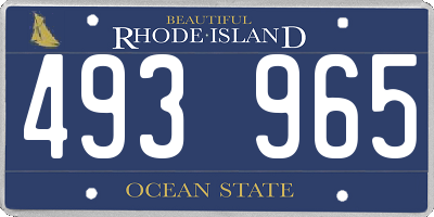 RI license plate 493965