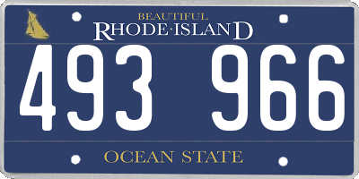 RI license plate 493966