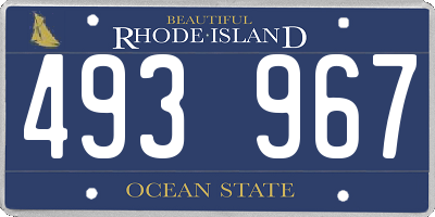 RI license plate 493967
