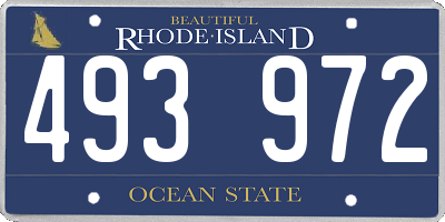 RI license plate 493972