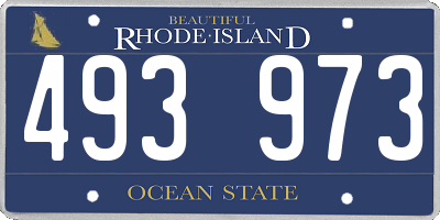 RI license plate 493973