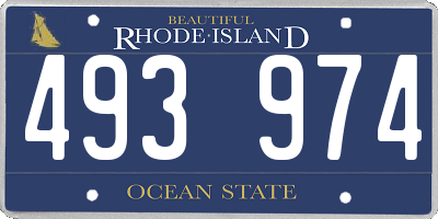 RI license plate 493974