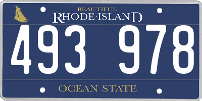RI license plate 493978