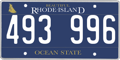 RI license plate 493996