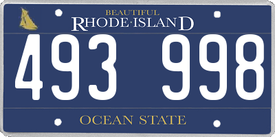 RI license plate 493998