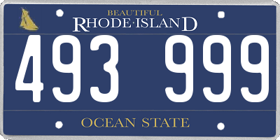 RI license plate 493999