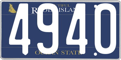 RI license plate 4940