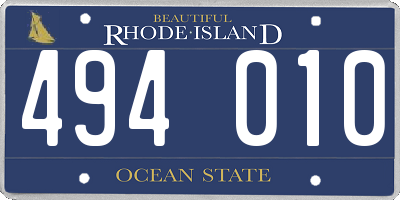 RI license plate 494010