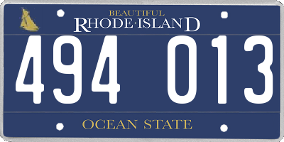 RI license plate 494013