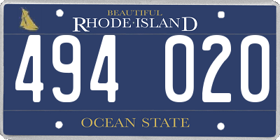 RI license plate 494020