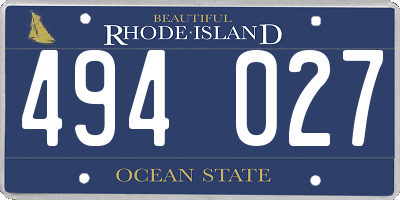 RI license plate 494027