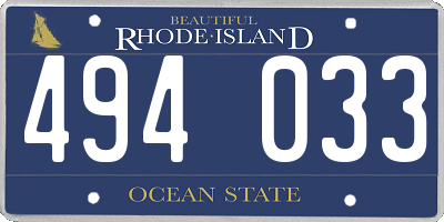 RI license plate 494033
