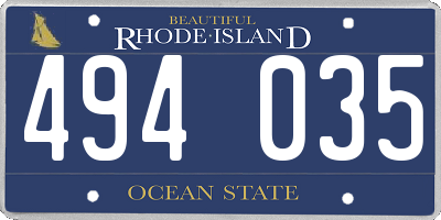 RI license plate 494035
