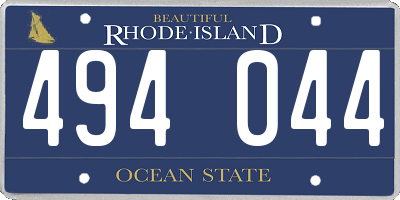RI license plate 494044