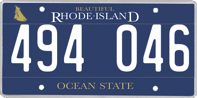 RI license plate 494046