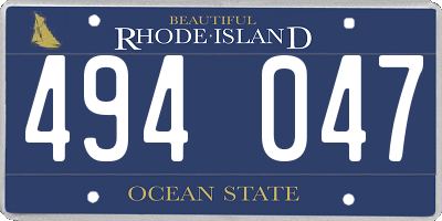 RI license plate 494047