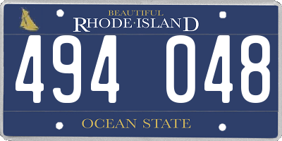 RI license plate 494048