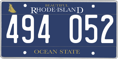 RI license plate 494052