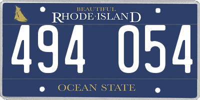 RI license plate 494054