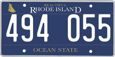 RI license plate 494055