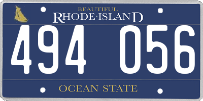 RI license plate 494056