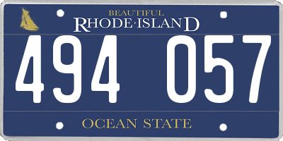 RI license plate 494057