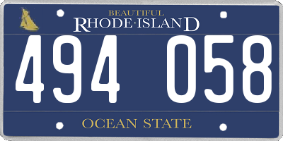 RI license plate 494058
