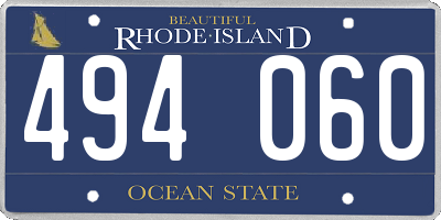 RI license plate 494060